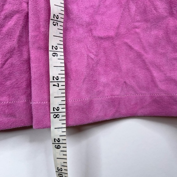 Zadig & Voltaire Pink Leather Pants Parfait Crinkled Suede Wide Leg Colorful XS - Picture 15 of 15